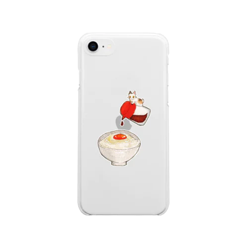 ねことたまご - Tamago kake gohan Soft Clear Smartphone Case