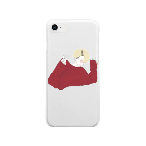 ボルドー Soft Clear Smartphone Case