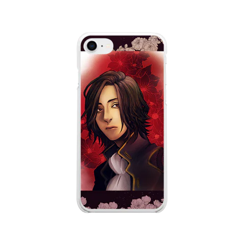 紅【iPhoneケース】 Soft Clear Smartphone Case