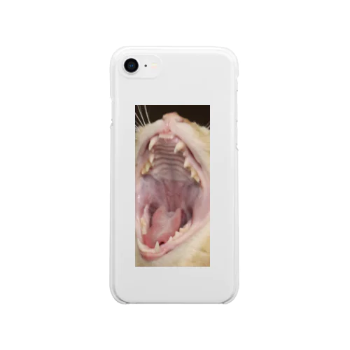 猫の口の中 Soft Clear Smartphone Case