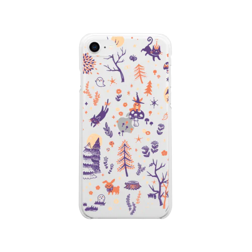 夜の森 Soft Clear Smartphone Case