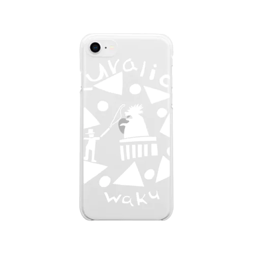 WAKUWAKUサーカス／白 Soft Clear Smartphone Case