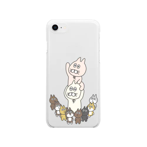 8猫ファミりんご狩り Soft Clear Smartphone Case