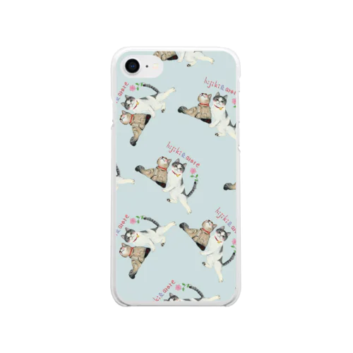 ほこにゃんシリーズ（ひじきちゃん&あられちゃん） Soft Clear Smartphone Case