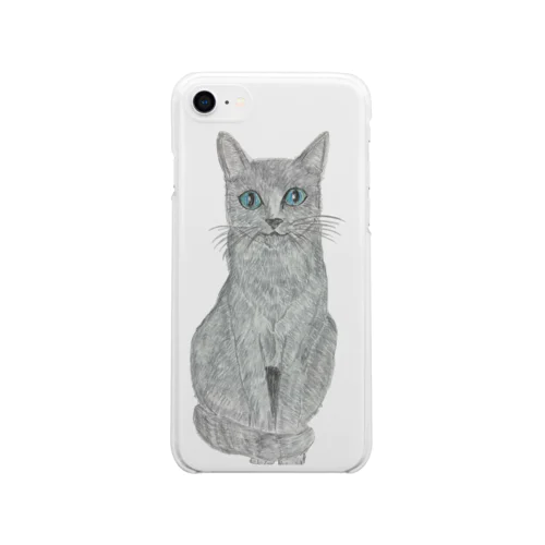 ロシアンブルーだにゃん😻 Soft Clear Smartphone Case