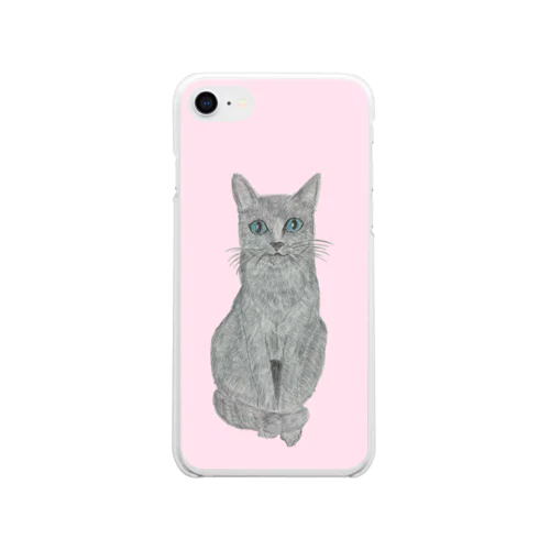 ロシアンブルーだにょ_2😻 Soft Clear Smartphone Case