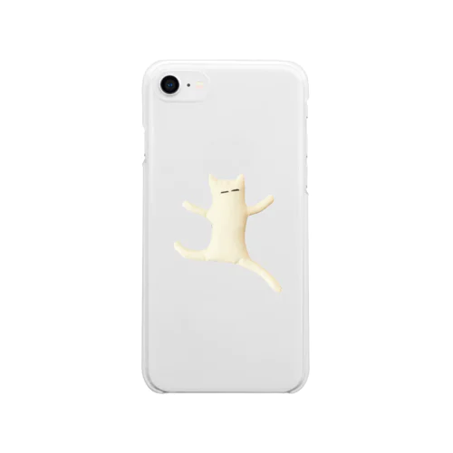 自由な白い生き物 Soft Clear Smartphone Case
