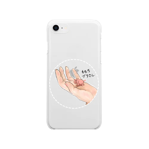 手持ちぶたさん Soft Clear Smartphone Case