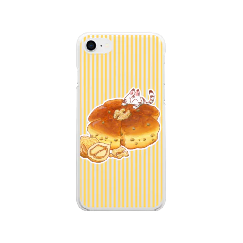 にゃんこ＆食《くるみパン》しましまA Soft Clear Smartphone Case