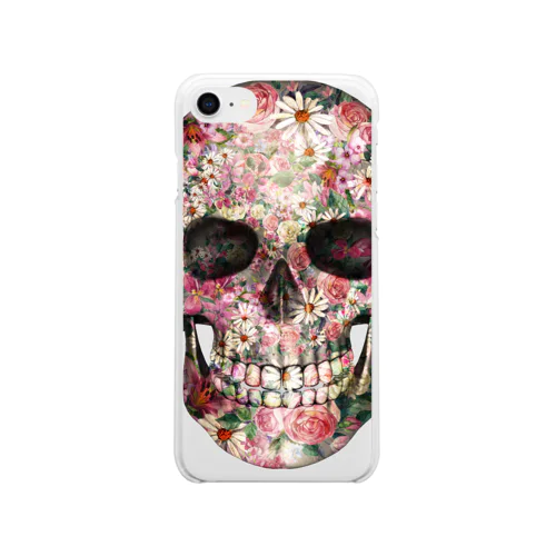 Flower Skull Soft Clear Smartphone Case