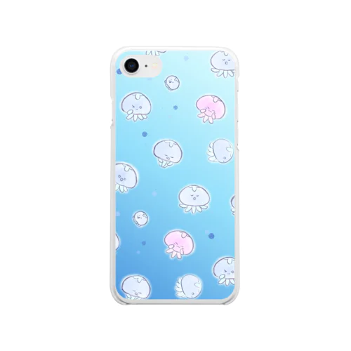 クラゲちゃん　ドット Soft Clear Smartphone Case