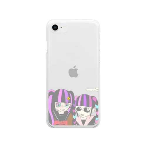 ふゅ〜じょん タテ Soft Clear Smartphone Case