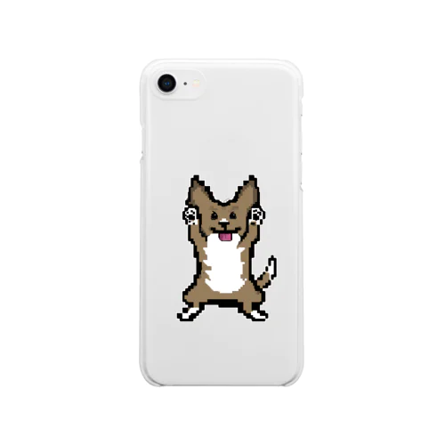 ドット絵コーギー Soft Clear Smartphone Case