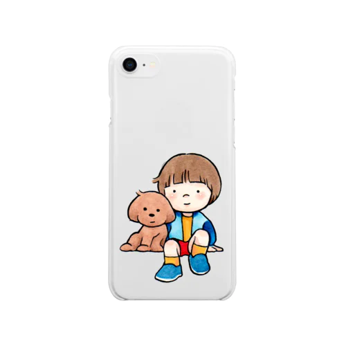 よっかかってくるの Soft Clear Smartphone Case