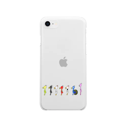 シュールな子鳥(ことり)色とりどり Soft Clear Smartphone Case