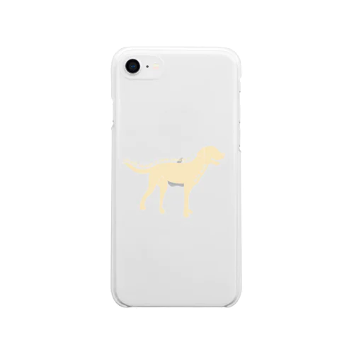 White Labrador  Soft Clear Smartphone Case