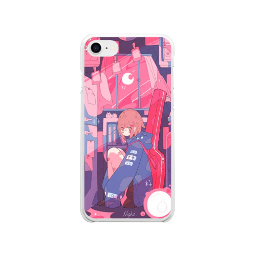 「夜に沈む。」 Soft Clear Smartphone Case