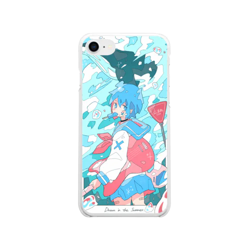 「夏に溺れる。」 Soft Clear Smartphone Case