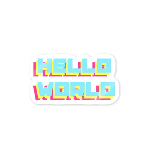 Hello World ステッカー