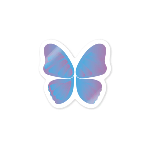 BUTTERFLY(BLUE×PURPLE) ステッカー