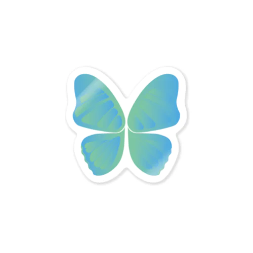 BUTTERFLY(BLUE×GREEN) ステッカー