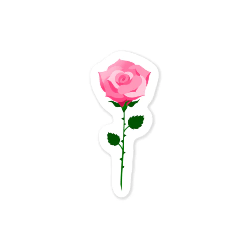 ピンクのバラ Sticker