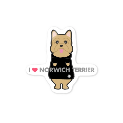 I LOVE NORWICH TERRIER Sticker