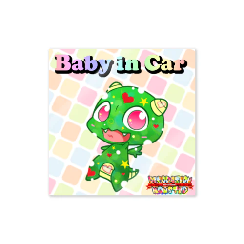 【Baby in Car】 デコモン【でこ】 Sticker