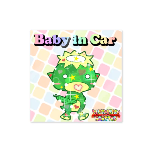 【Baby in Car】デコモン【きゅうり】 Sticker