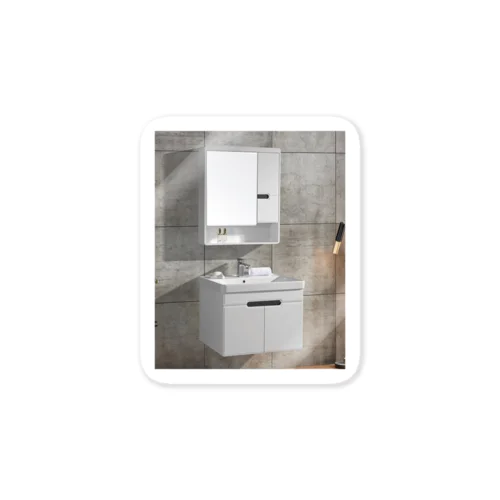 PVC silver wall mount medium bathroom cabinet Sticker