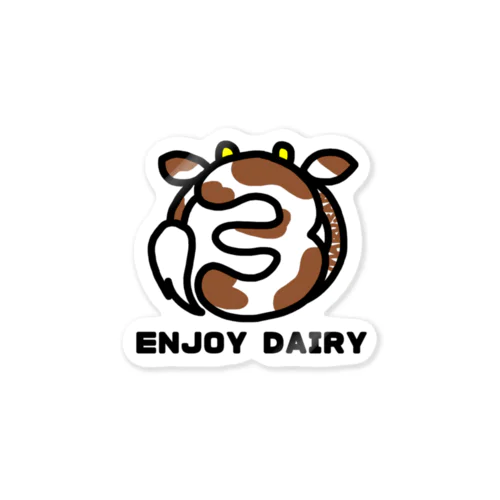 ENJOY DAIRY(赤) ステッカー