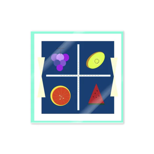 Window fruit 🍇🍊🥝🍉☀️ ステッカー