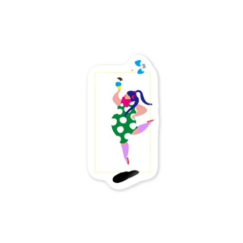 水玉の女01 Sticker