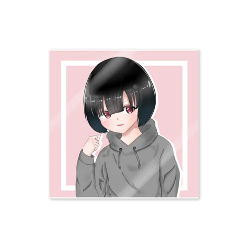 パーカー姿の女の子 Sticker