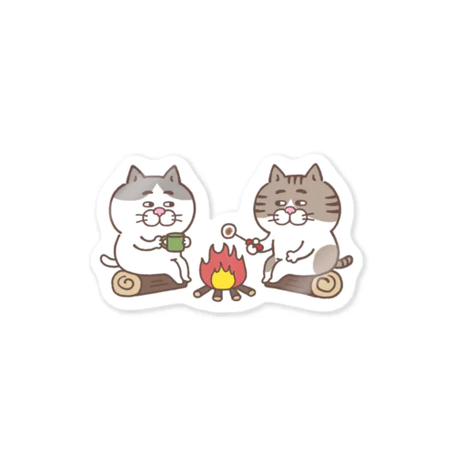 キャンプにゃんこ Sticker