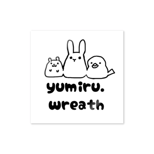 yumiru.wreathロゴ ステッカー