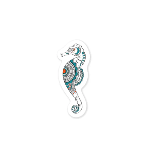 Seahorse: White Sticker