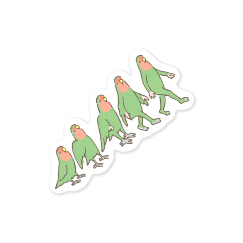 進化するインコ Sticker