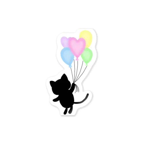 空飛びにゃんこ Sticker
