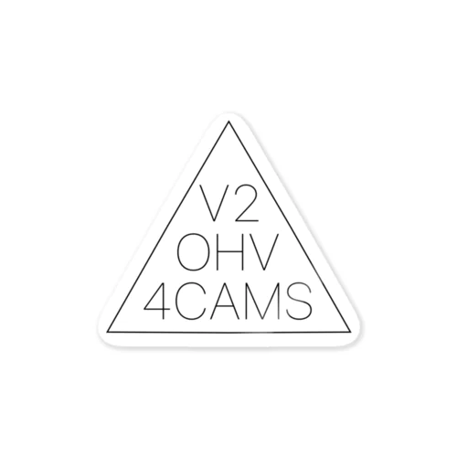 V2 OHV 4CAMS ステッカー ステッカー