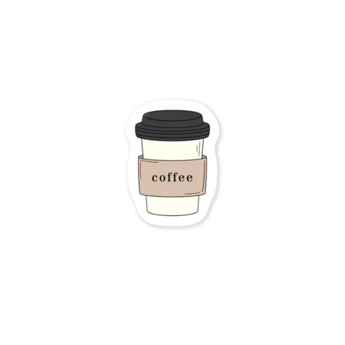 テイクアウトcoffee(カラー) ステッカー