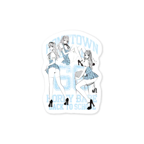 NAUGHTY SCHOOLGIRLS 0560 B柄 Sticker