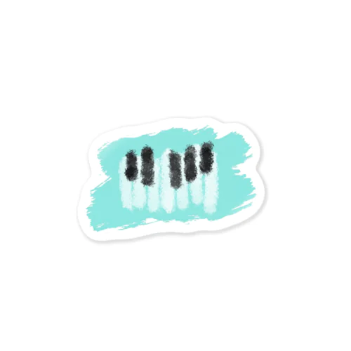 ミントピアノ(大) 🎹 鍵盤ステッカー Sticker