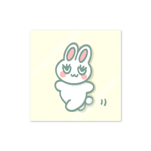 まつ毛ﾊﾞｻﾊﾞｻうさぎ Sticker