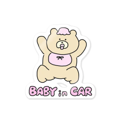 BABY in CAR(P) Sticker