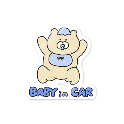 BABY in CAR (B) Sticker