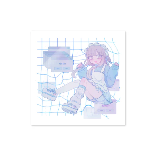 fall in clear（ゆめかわいいトリップ） Sticker