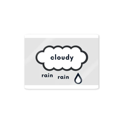 くもりのち雨 Sticker