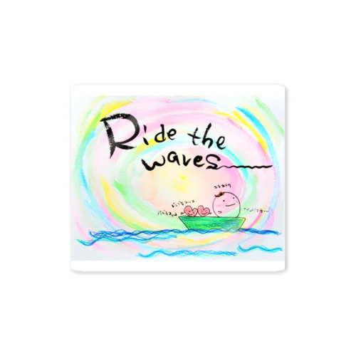 Ride the waves Sticker