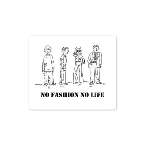 No Fashion No Life ステッカー